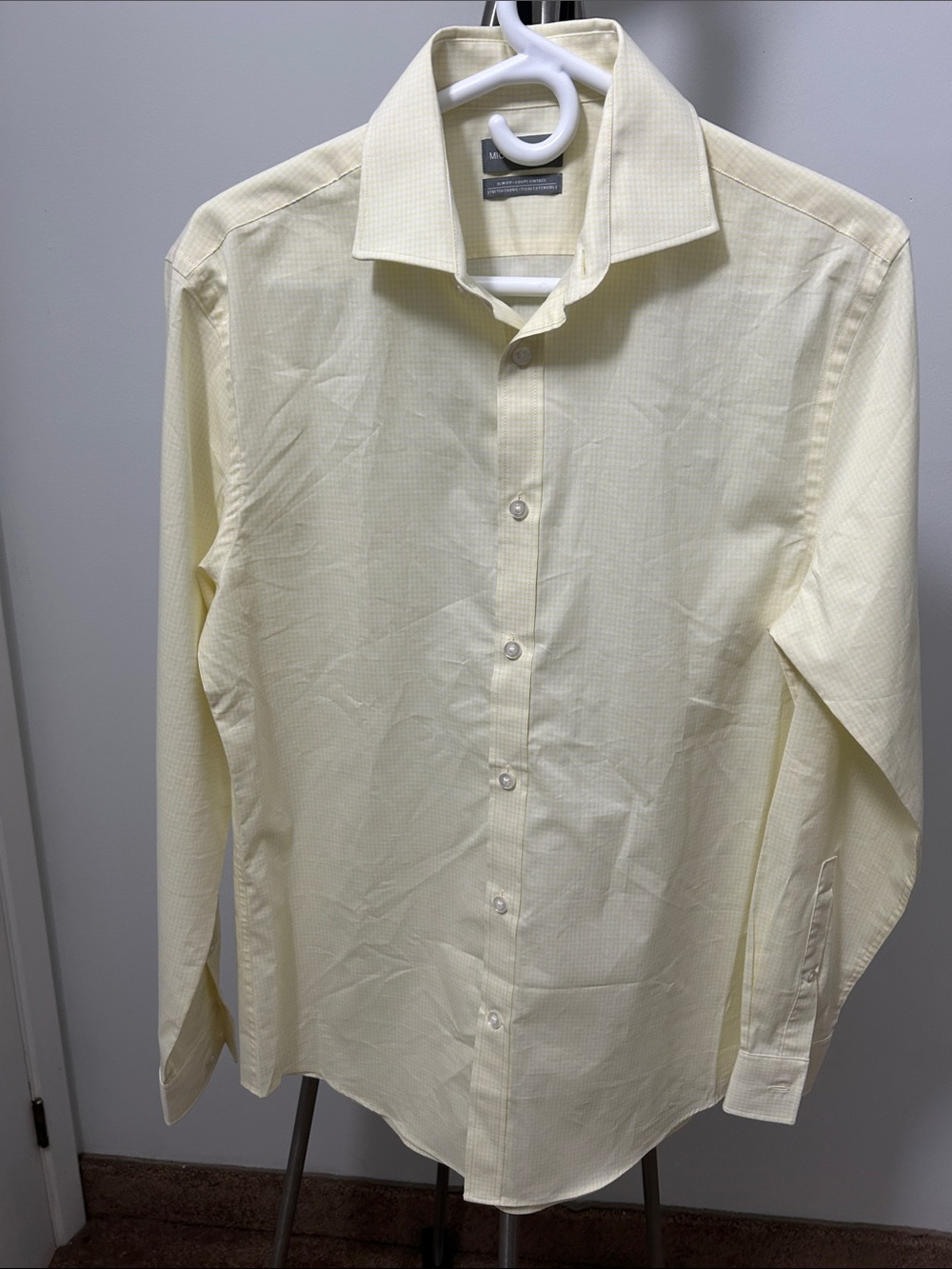 NWOT Michael Kors Light Yellow Dress Shirt - Classic Button-Down